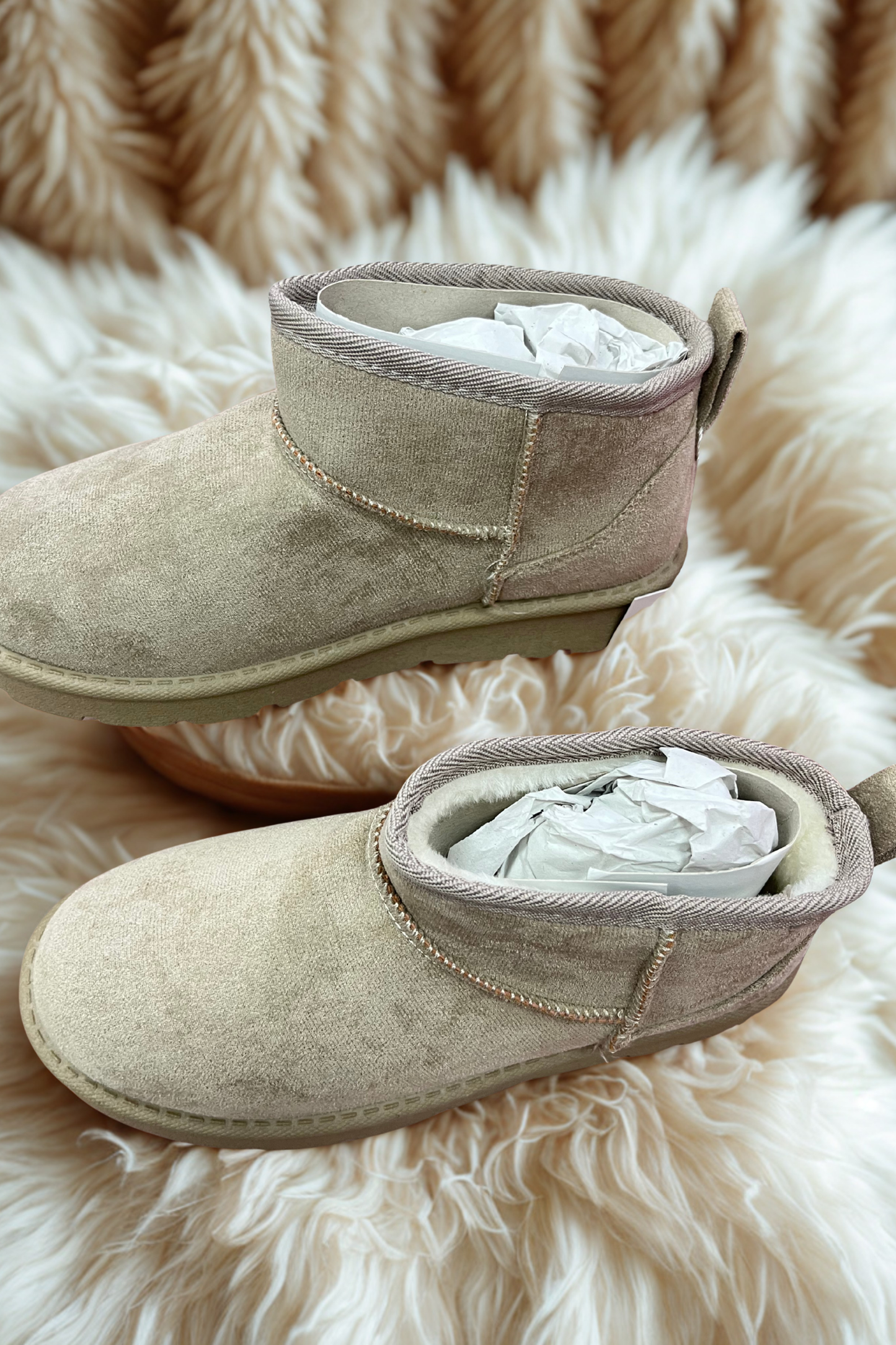 Mushroom Faux Fur Boots