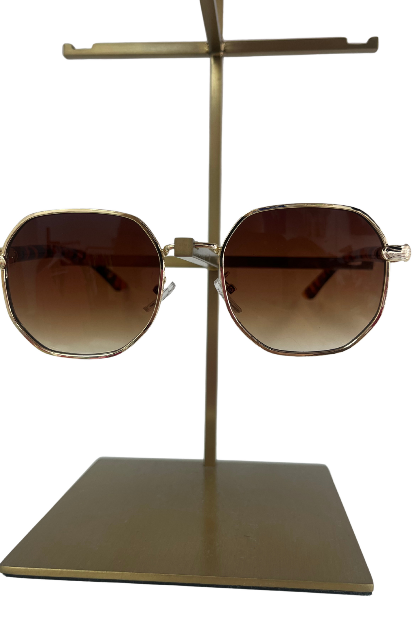 Gold tubular arm sunglasses