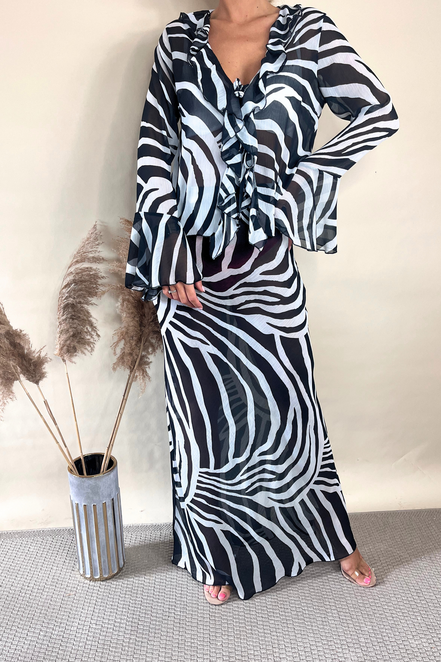 Monochrome Mesh Co-Ord