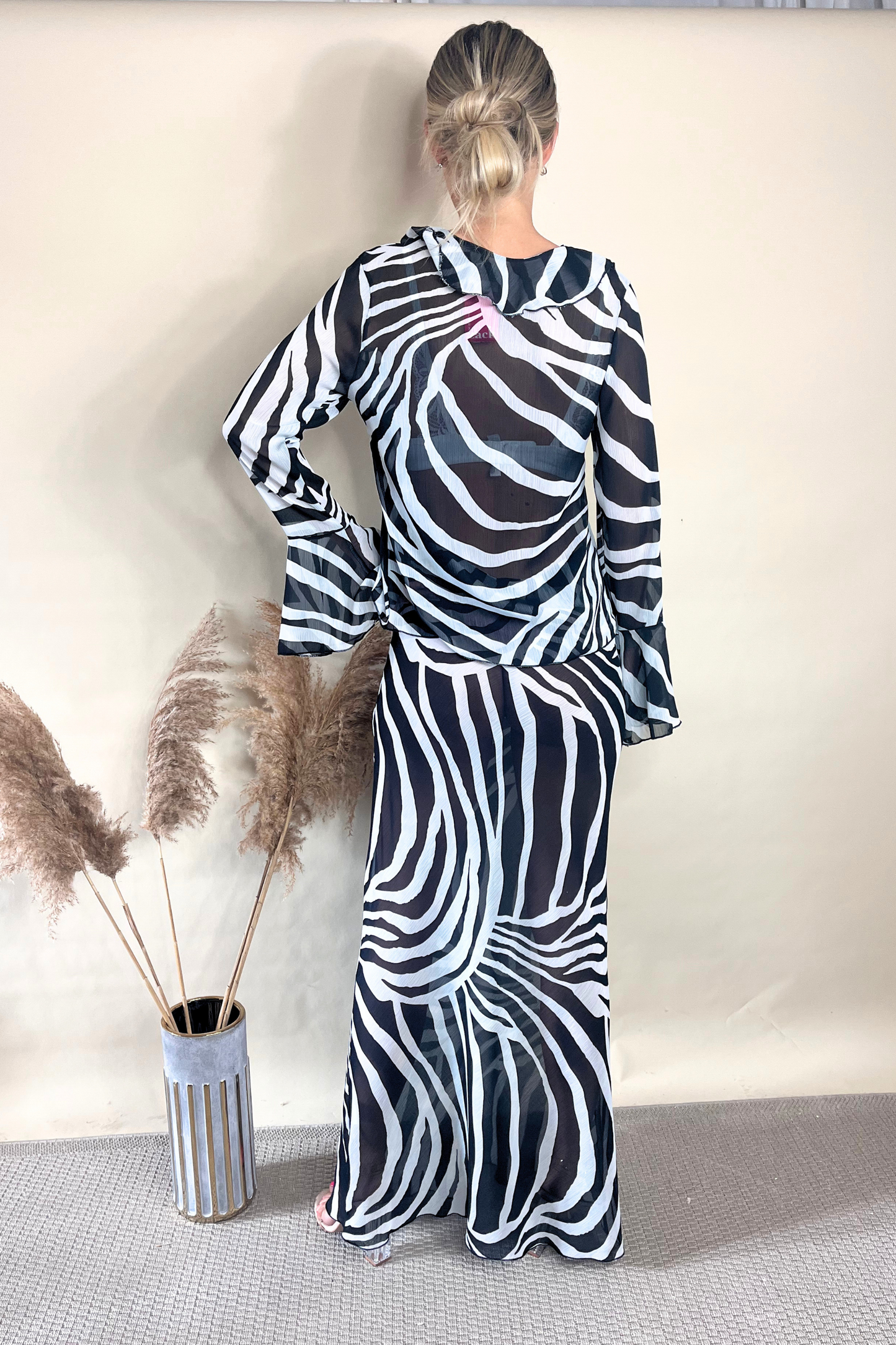 Monochrome Mesh Co-Ord