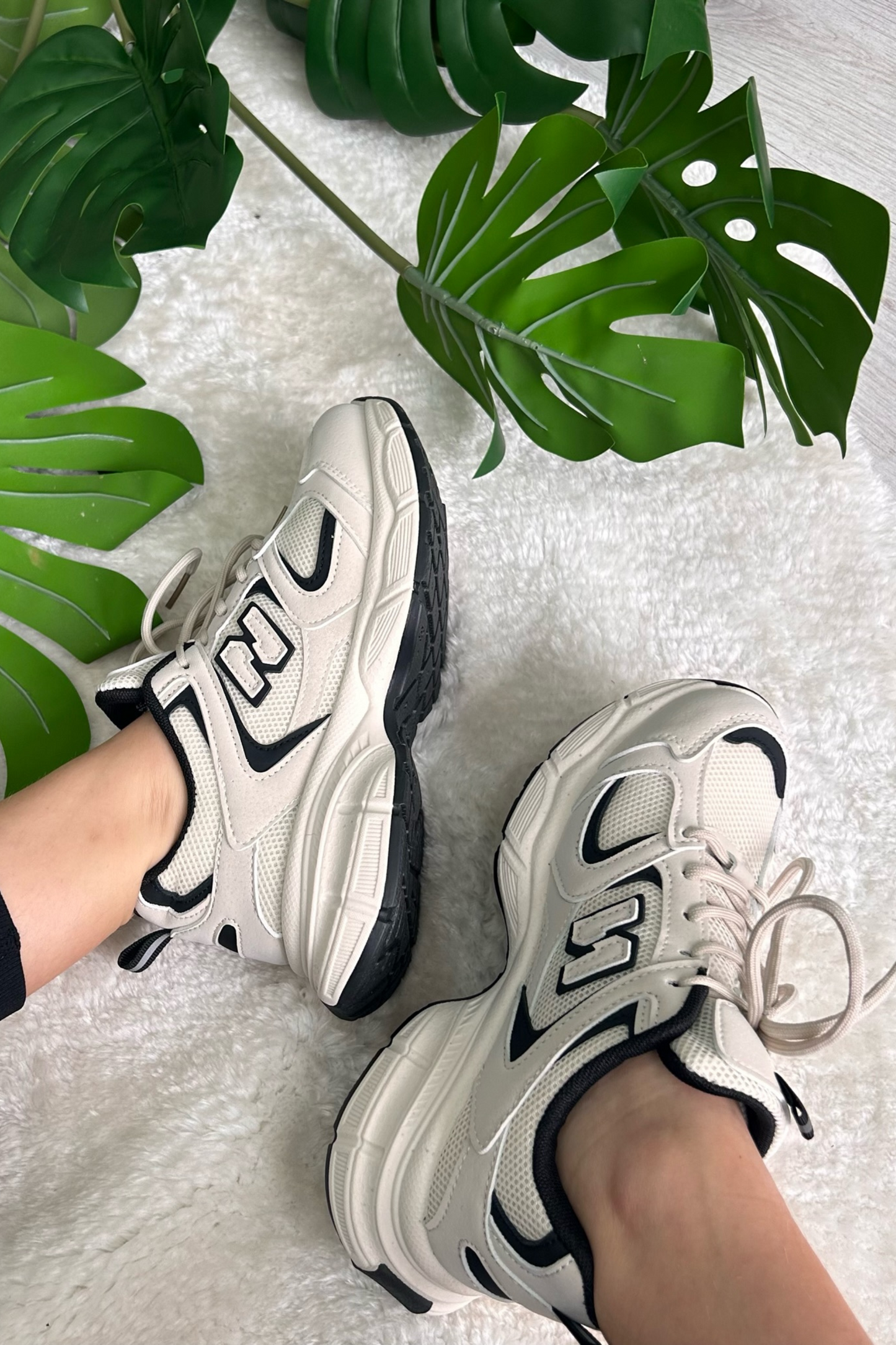 Beige & Black N Trainer