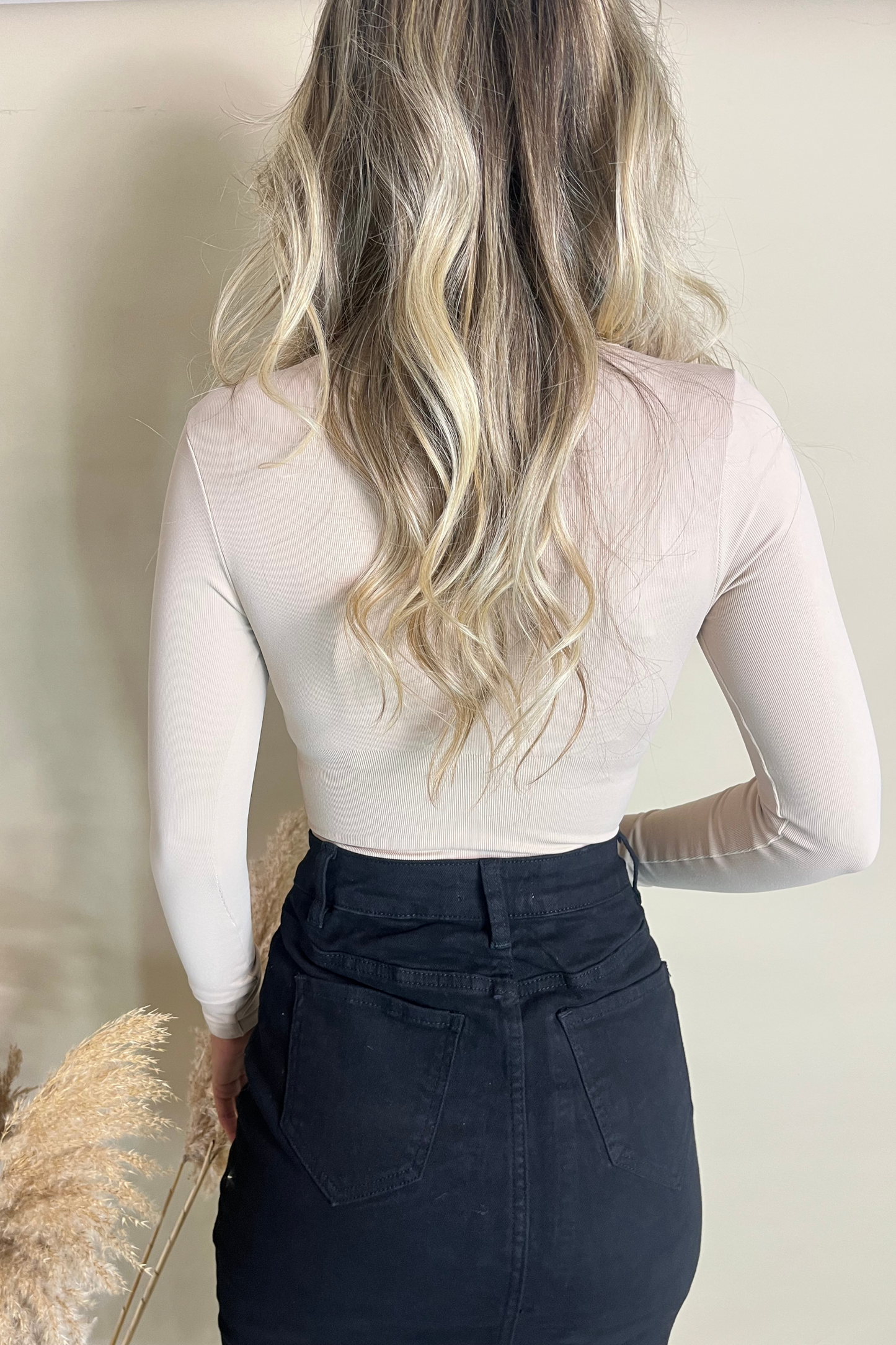 Square Neck Ribbed Bodysuit (variants available)