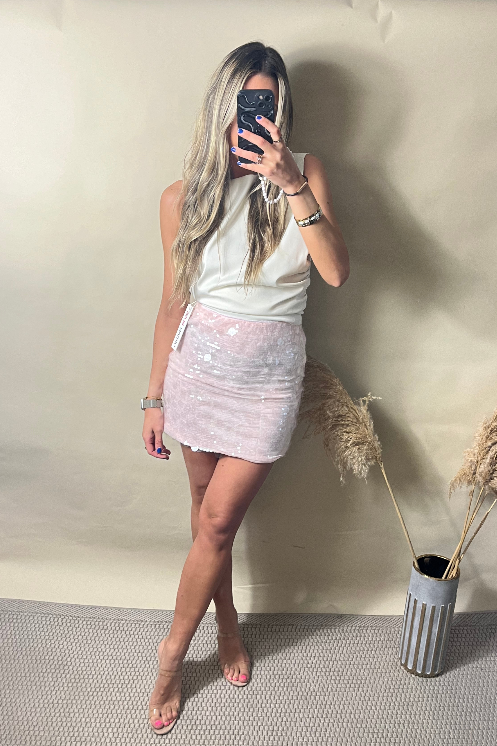 Sequin skirt outfit sales designer