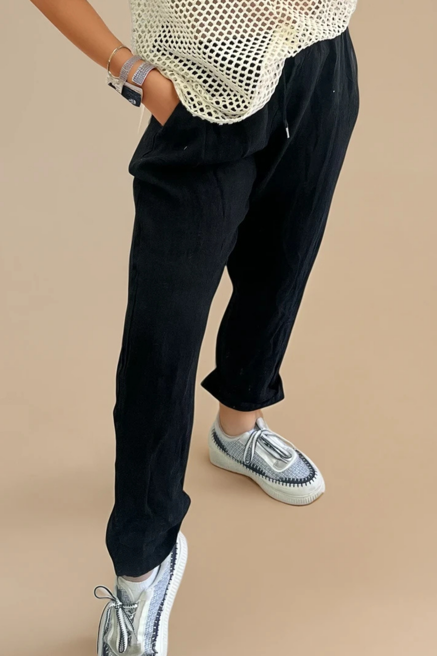 Linen Tie waist pants