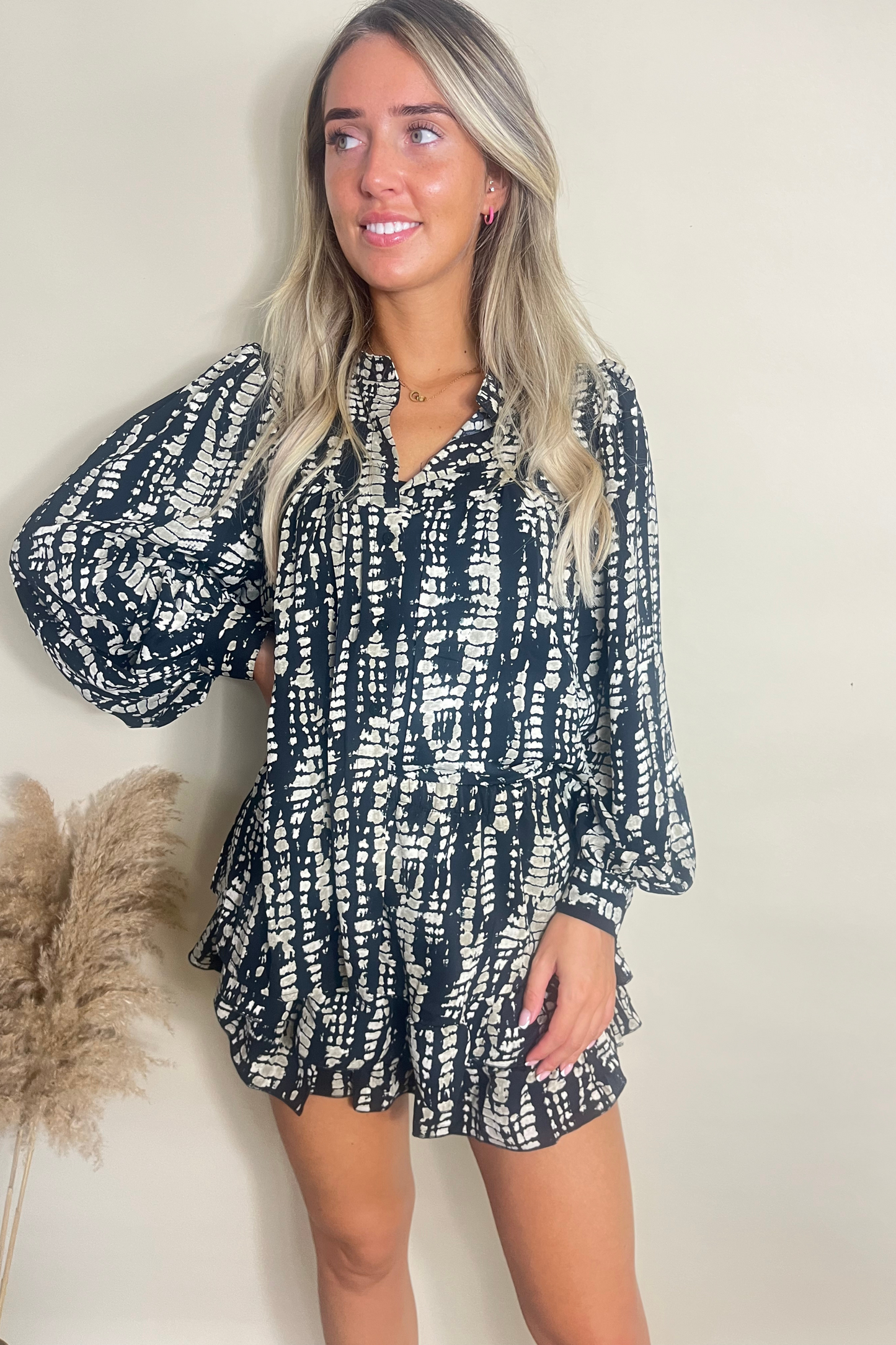 Printed 2 piece short set