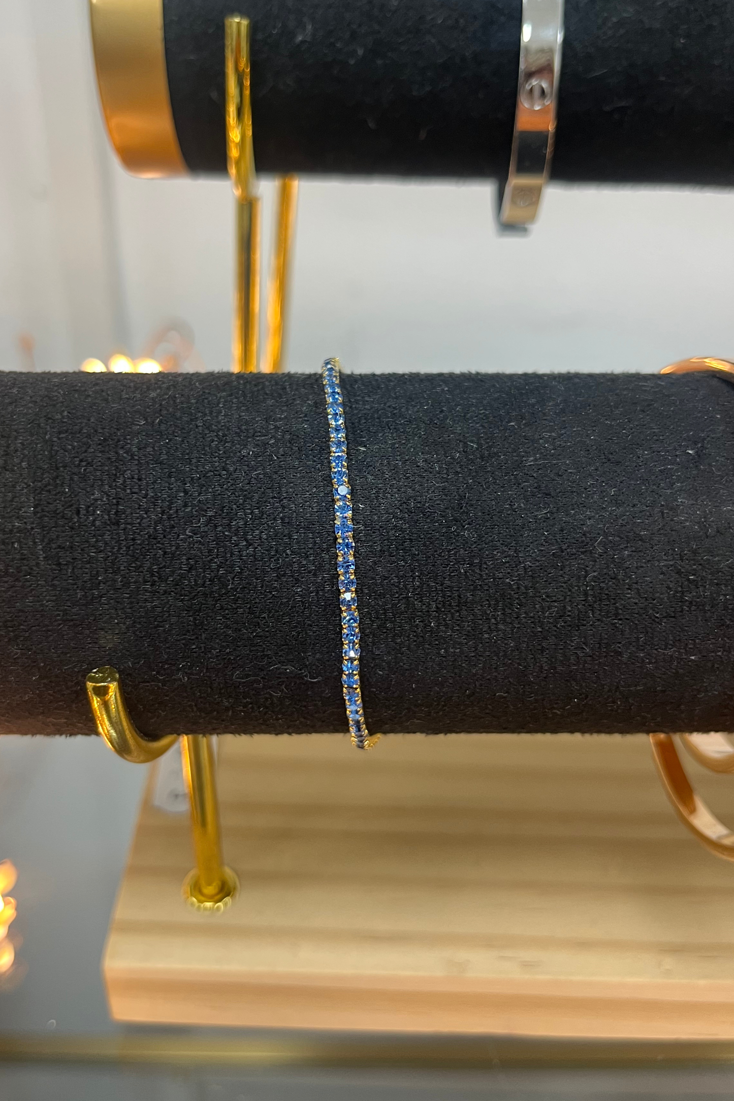 Diamante Jewelled Elasticated Bracelet – Multiple Colour Options