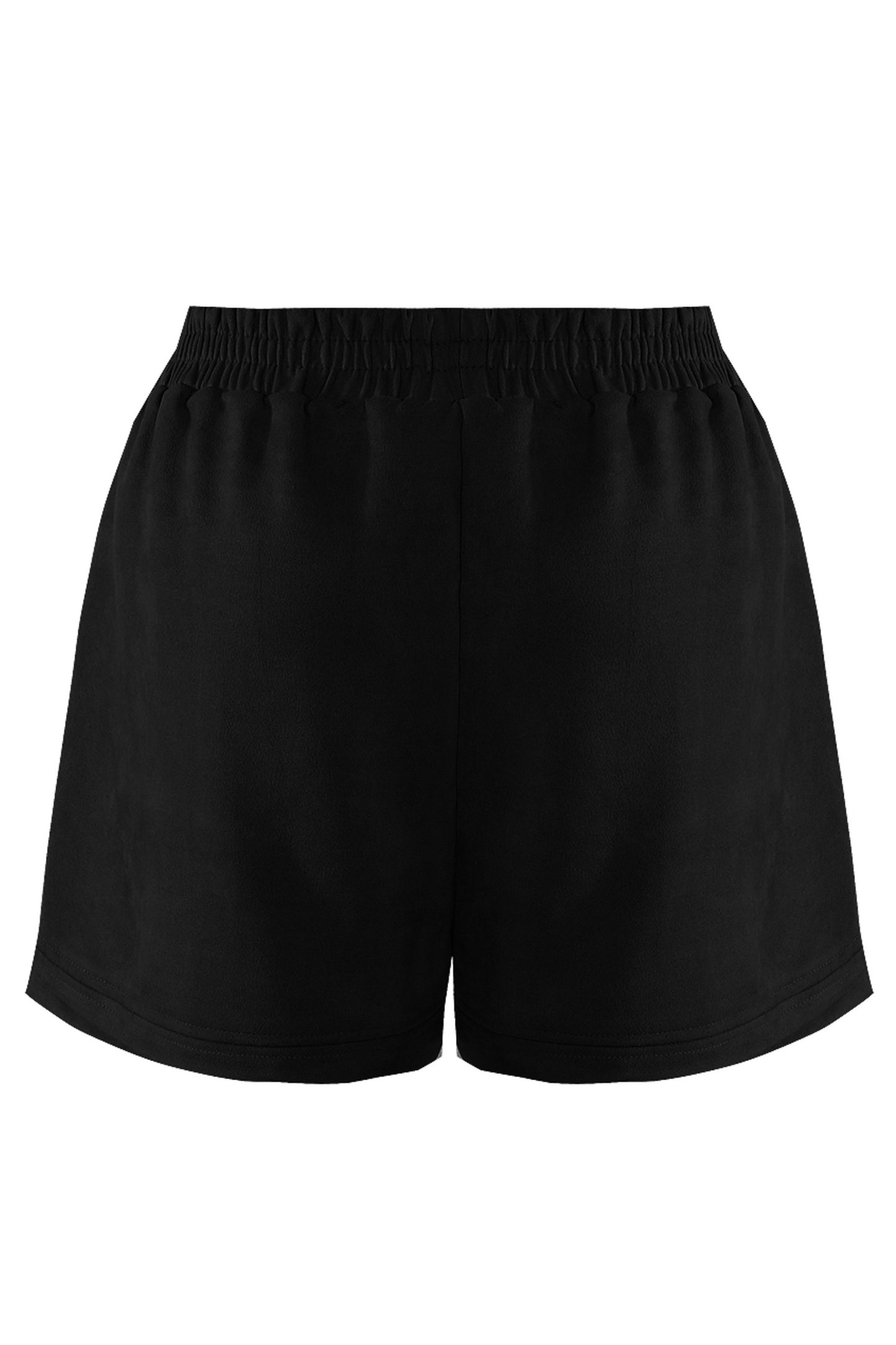 Black Faux Suede Runner Shorts