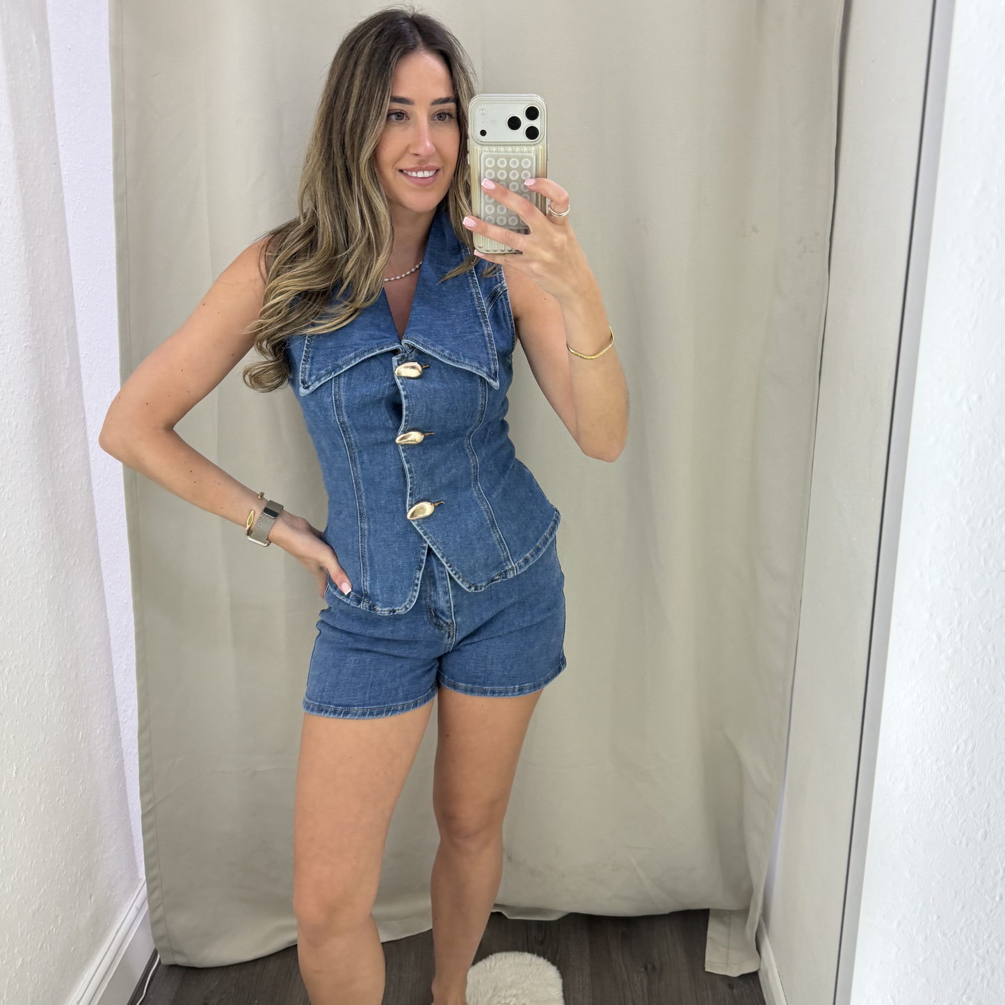 Denim Tailored Shorts