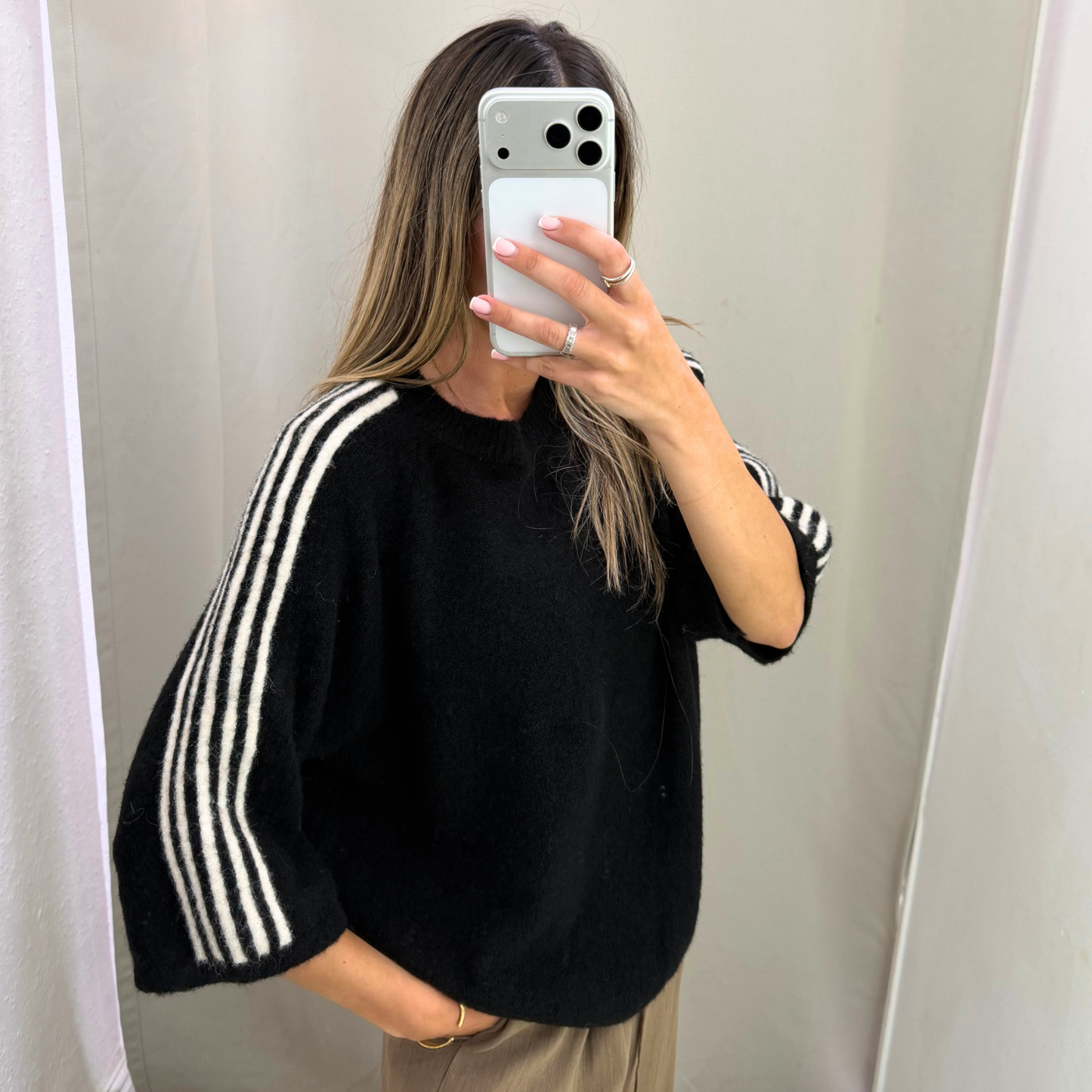 Sport Stripe Oversized Jumper