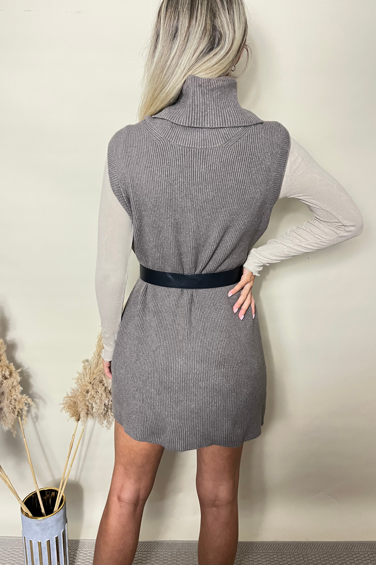 Sleeveless roll neck top (COLOUR VARIANTS AVAILABLE)