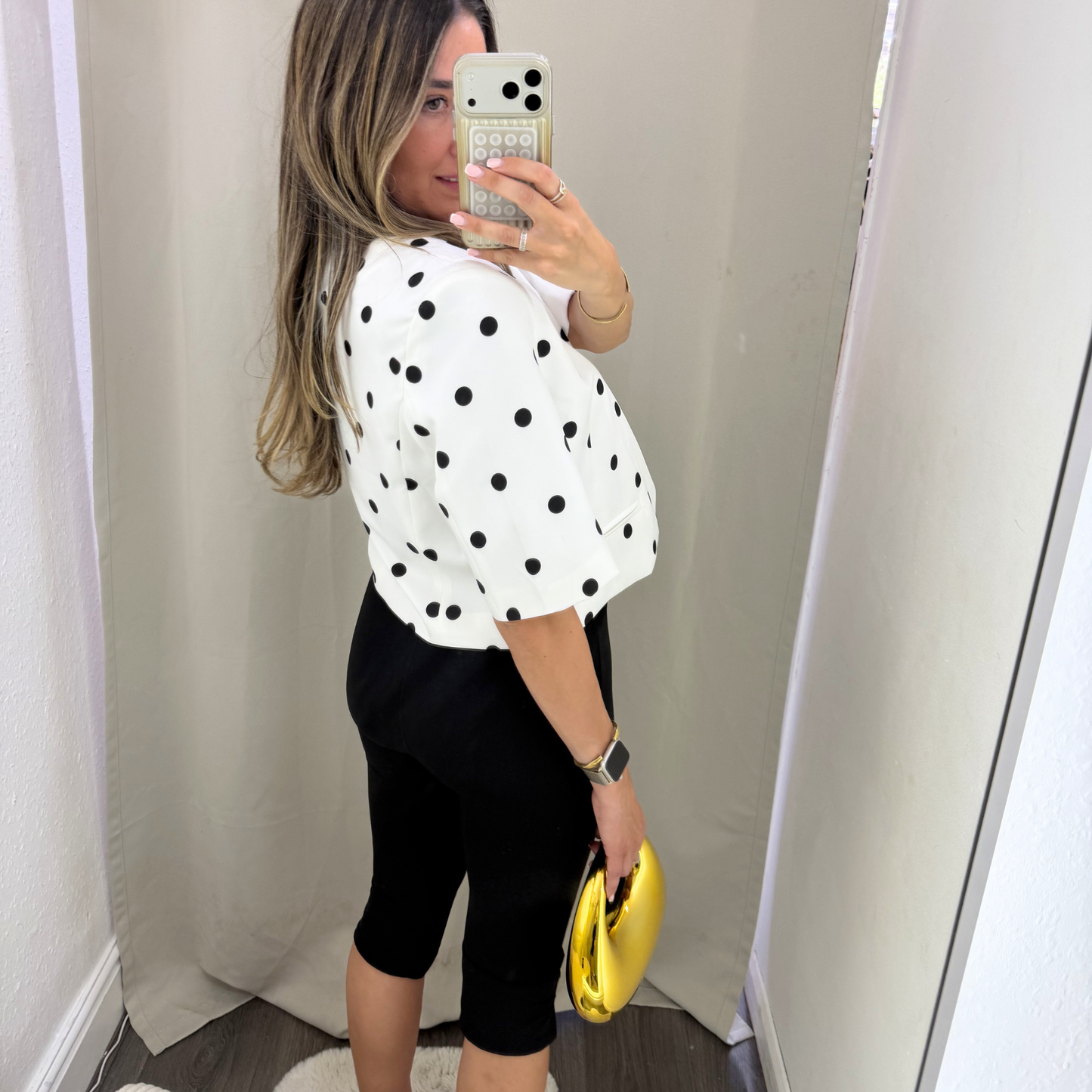 Seamless Capri Leggings - Black & brown