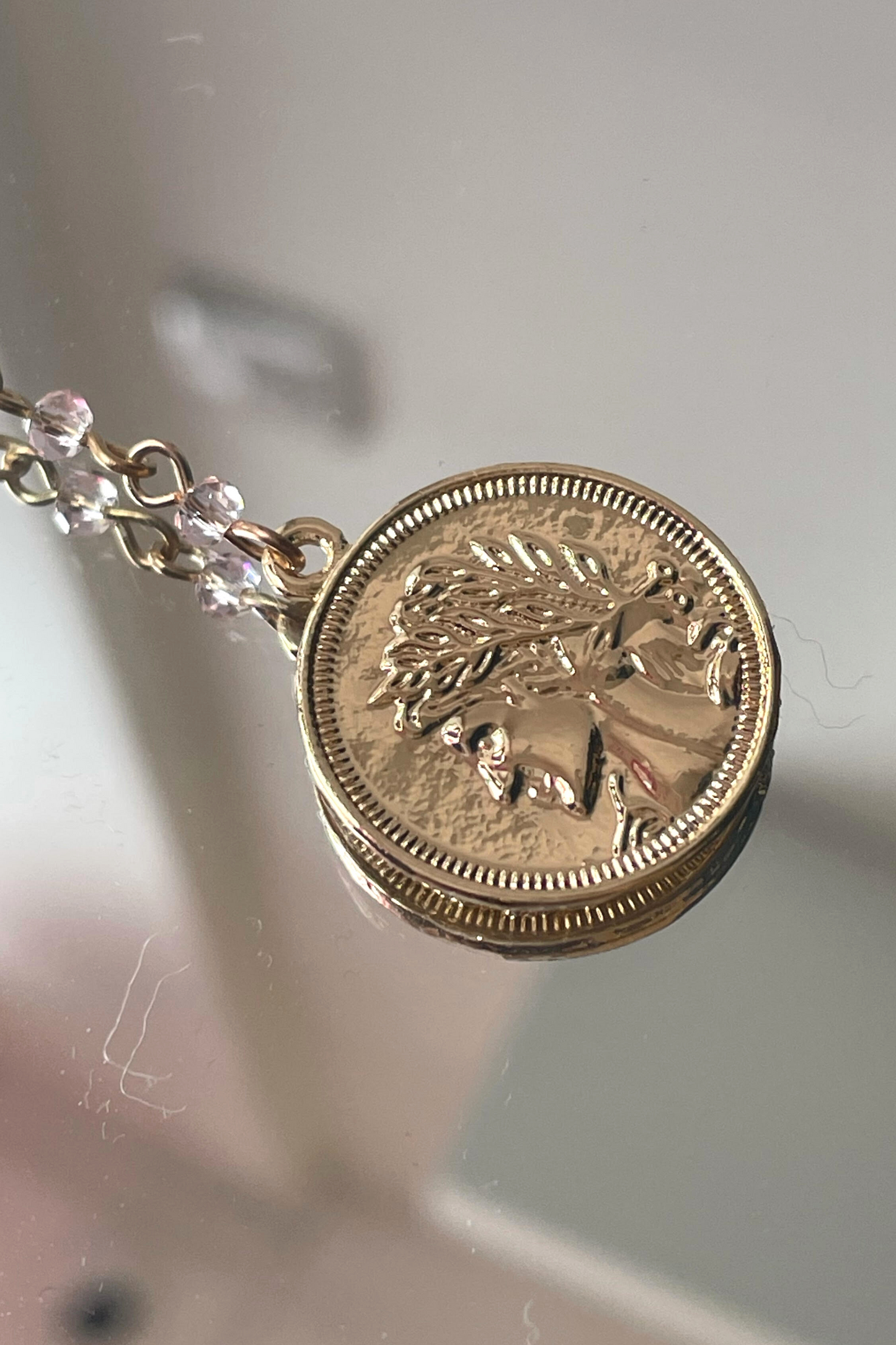 Gold Coin Chain Necklace