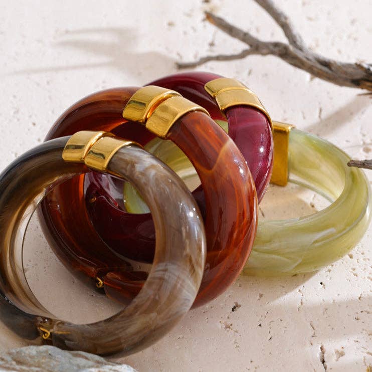Acrylic Chunky Bracelet Bangle - Colours