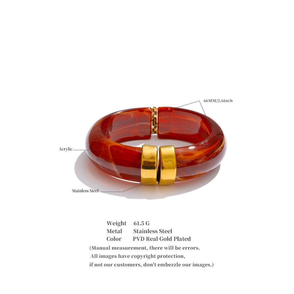 Acrylic Chunky Bracelet Bangle - Colours