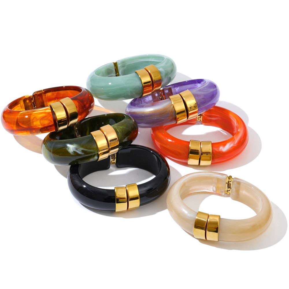 Acrylic Chunky Bracelet Bangle - Colours