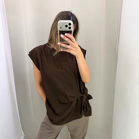 Size Tie layered Top
