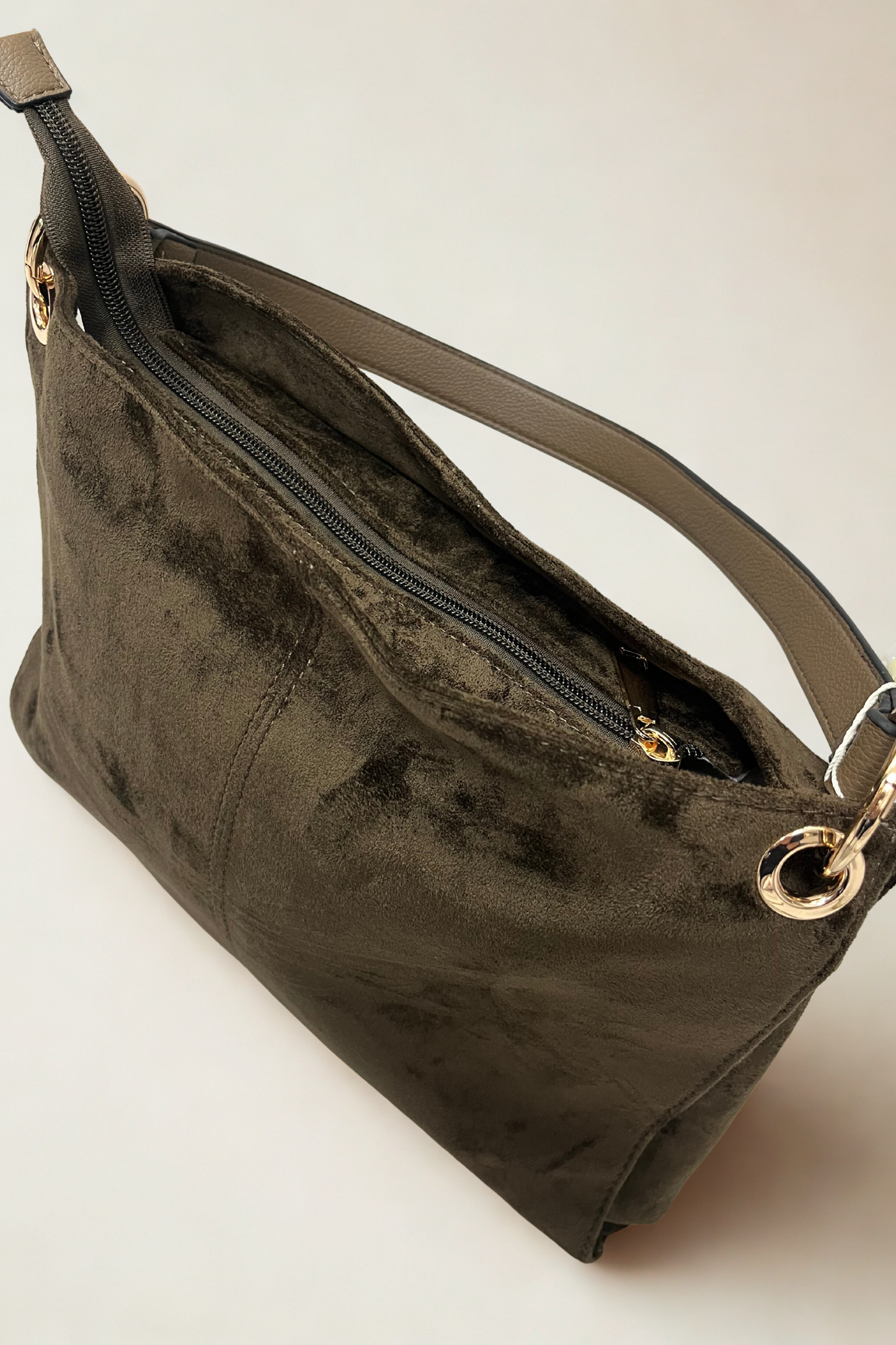 Faux Suede Slouchy Shoulder Bag (Variants)