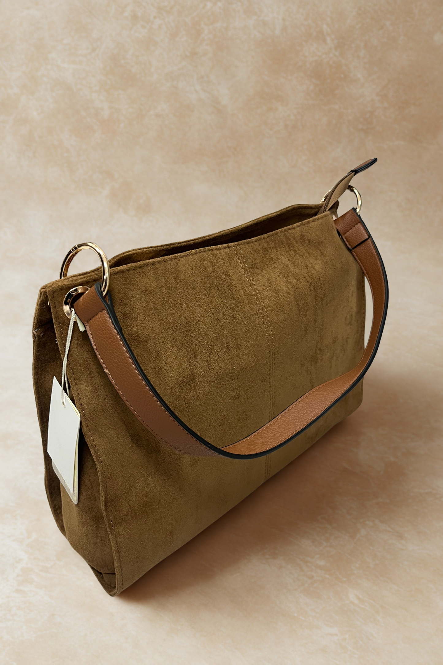 Faux Suede Slouchy Shoulder Bag (Variants)