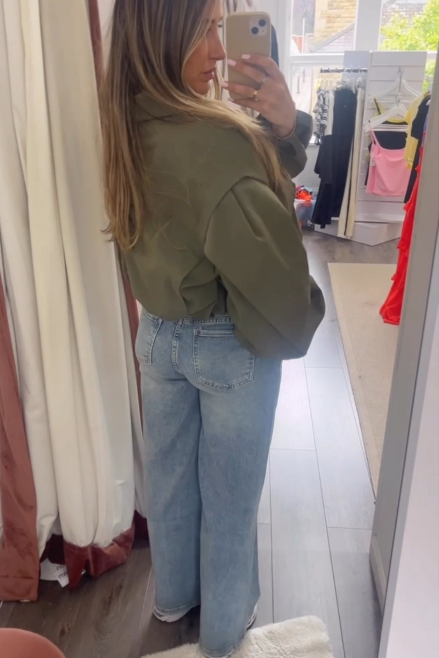 Khaki Cropped Trench Coat