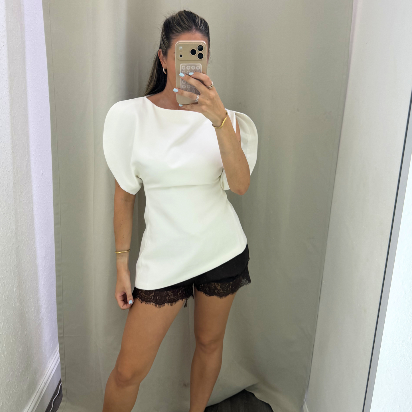 Chocolate Lace Trim Shorts