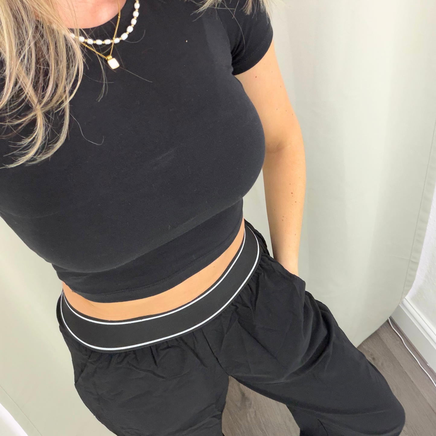 Black baby tee
