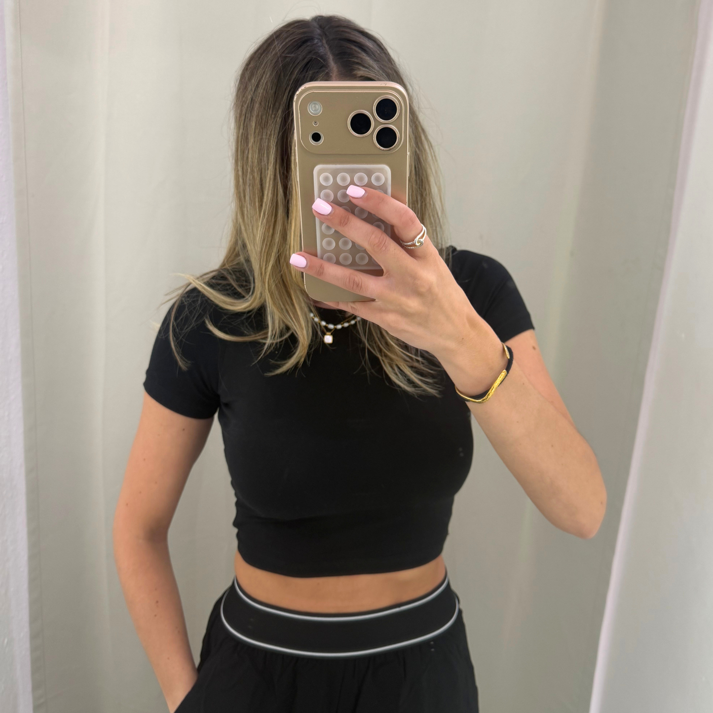 Black baby tee