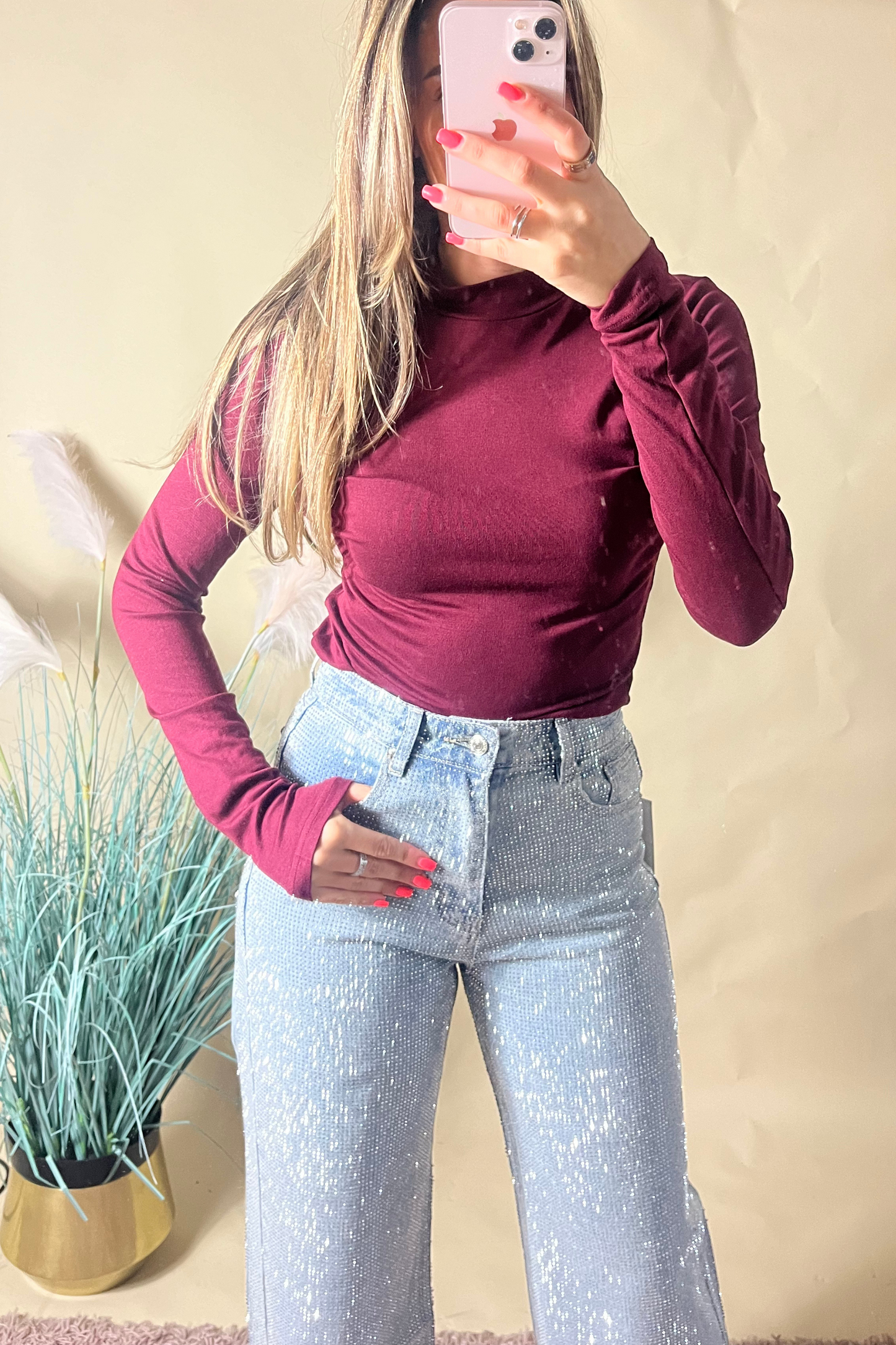 Burgundy Luxe High-Neck Bodysuit: Your Ultimate Wardrobe Essential