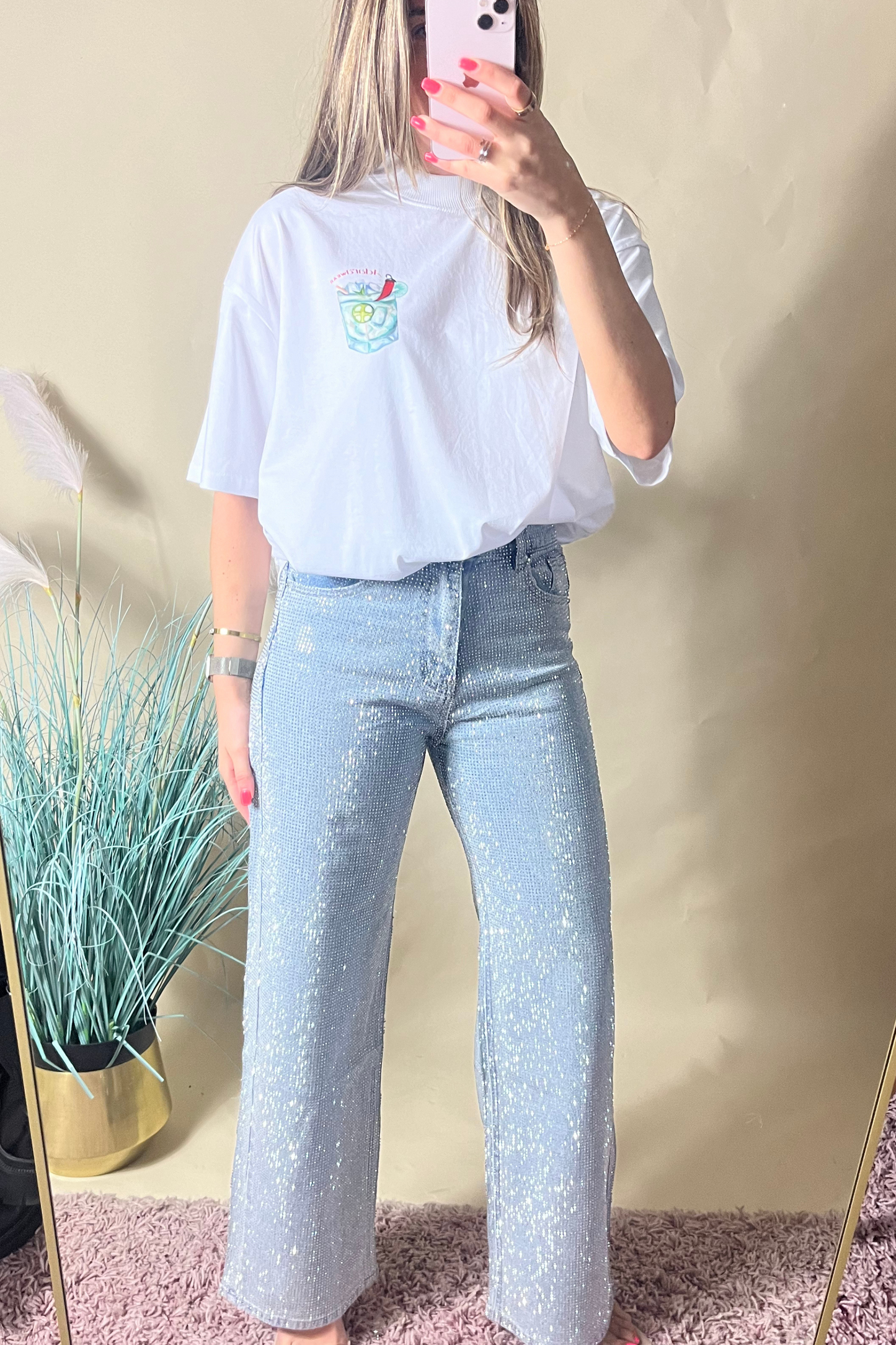 Blue diamanté jeans