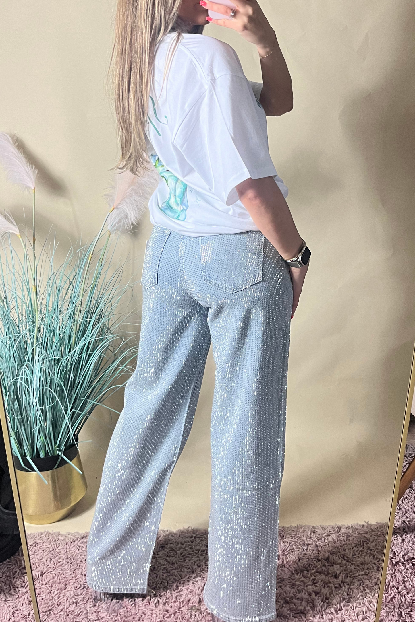 Blue diamanté jeans