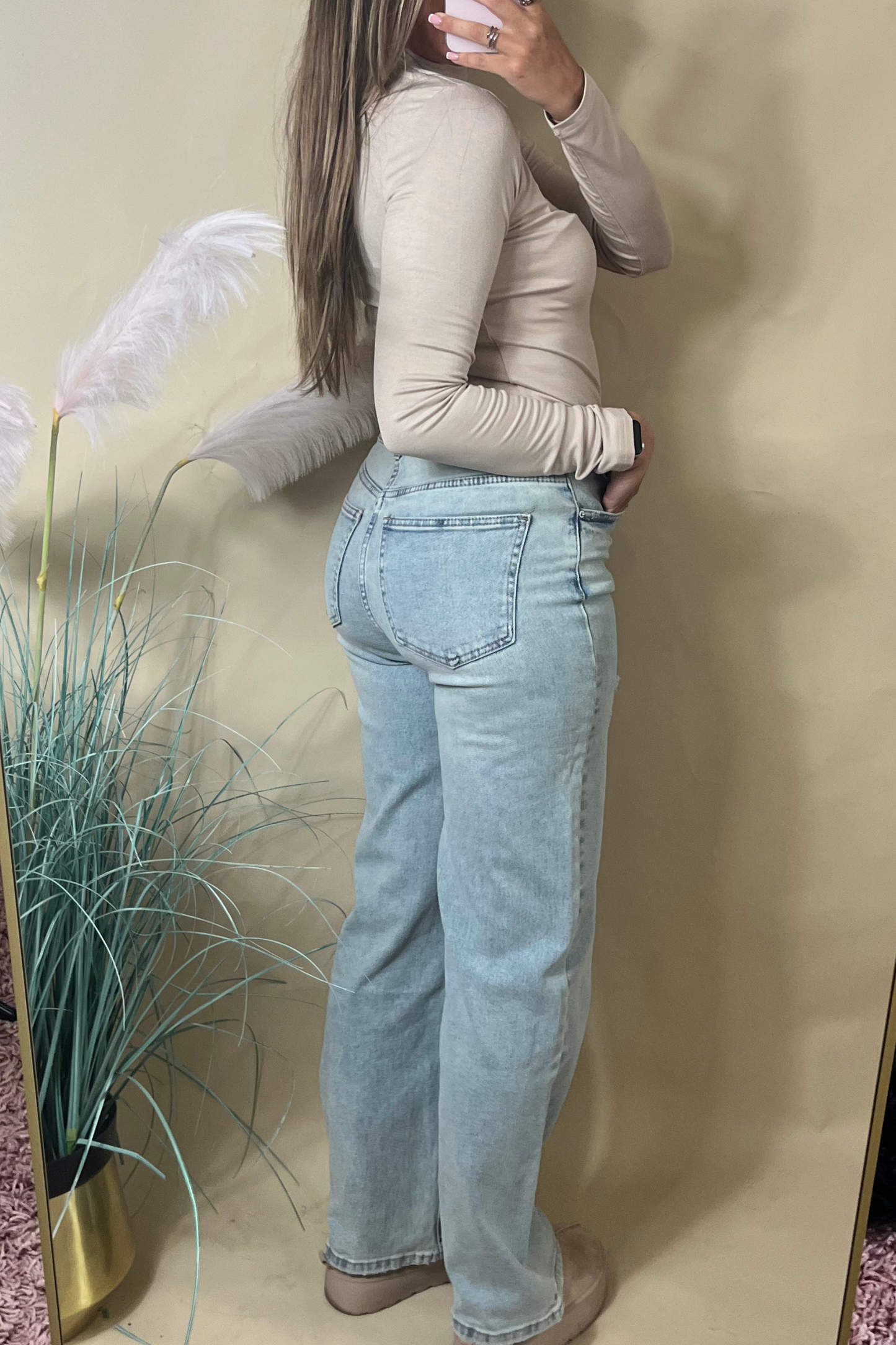 Classic Blue Straight-Leg Jeans