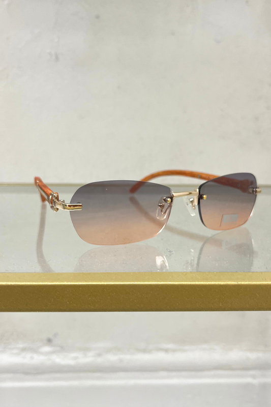 Rimless Rectangular Sunglasses