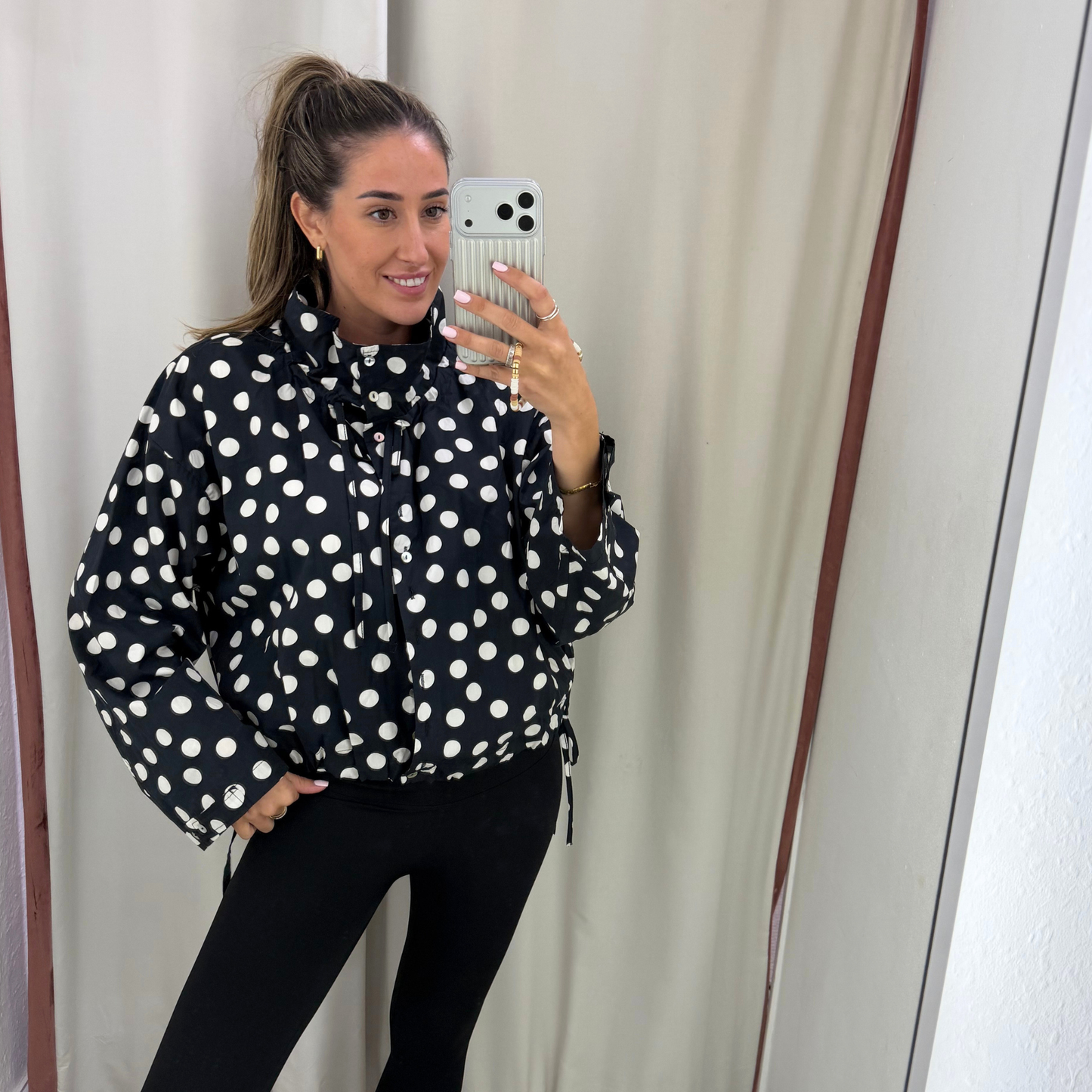 Polka Dot Windbreaker Jacket