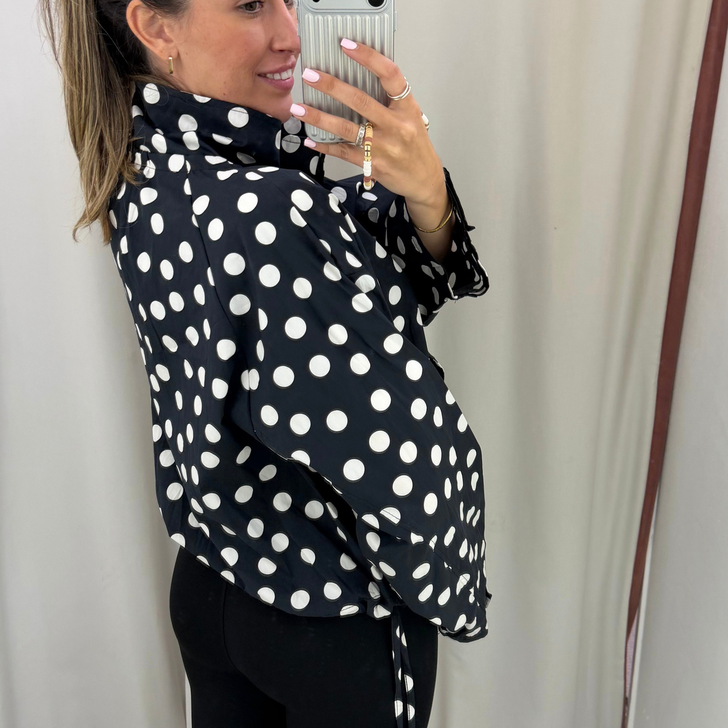 Polka Dot Windbreaker Jacket