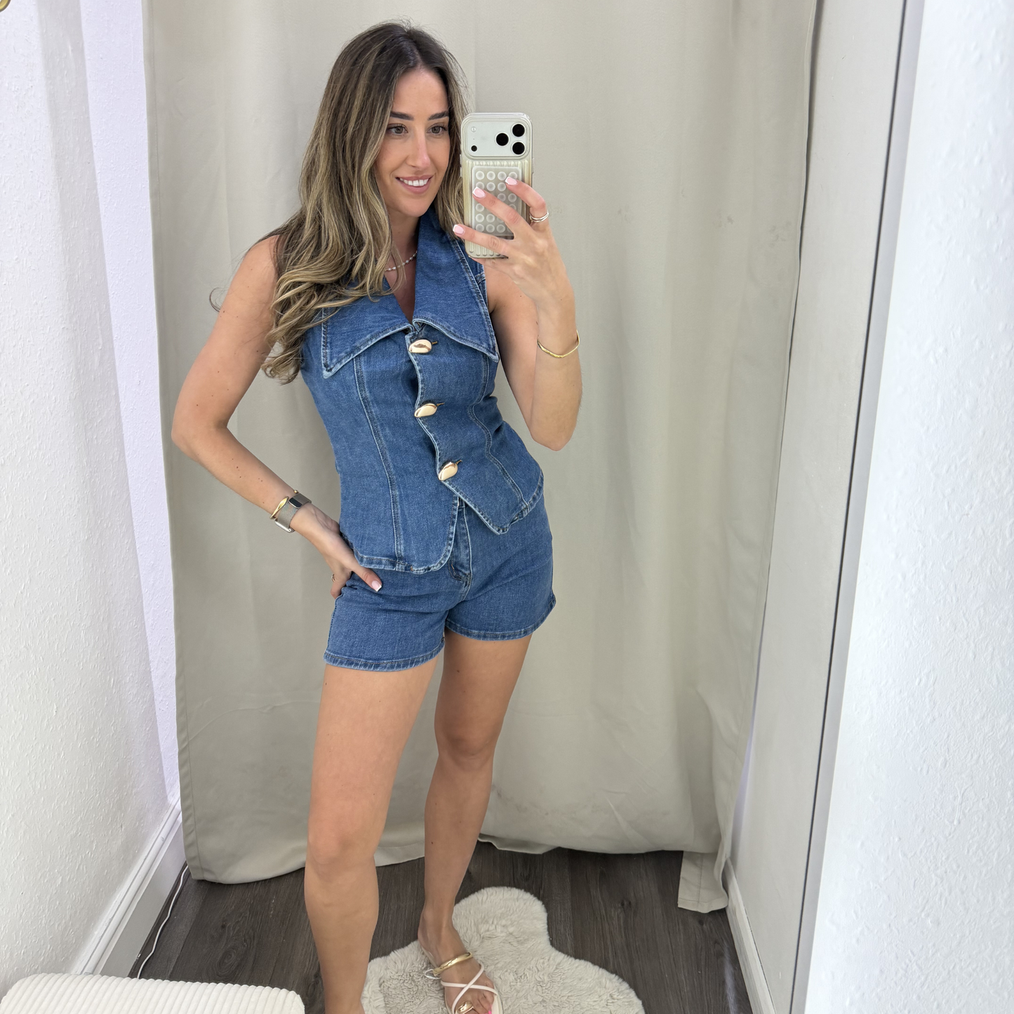 Denim Tailored Shorts