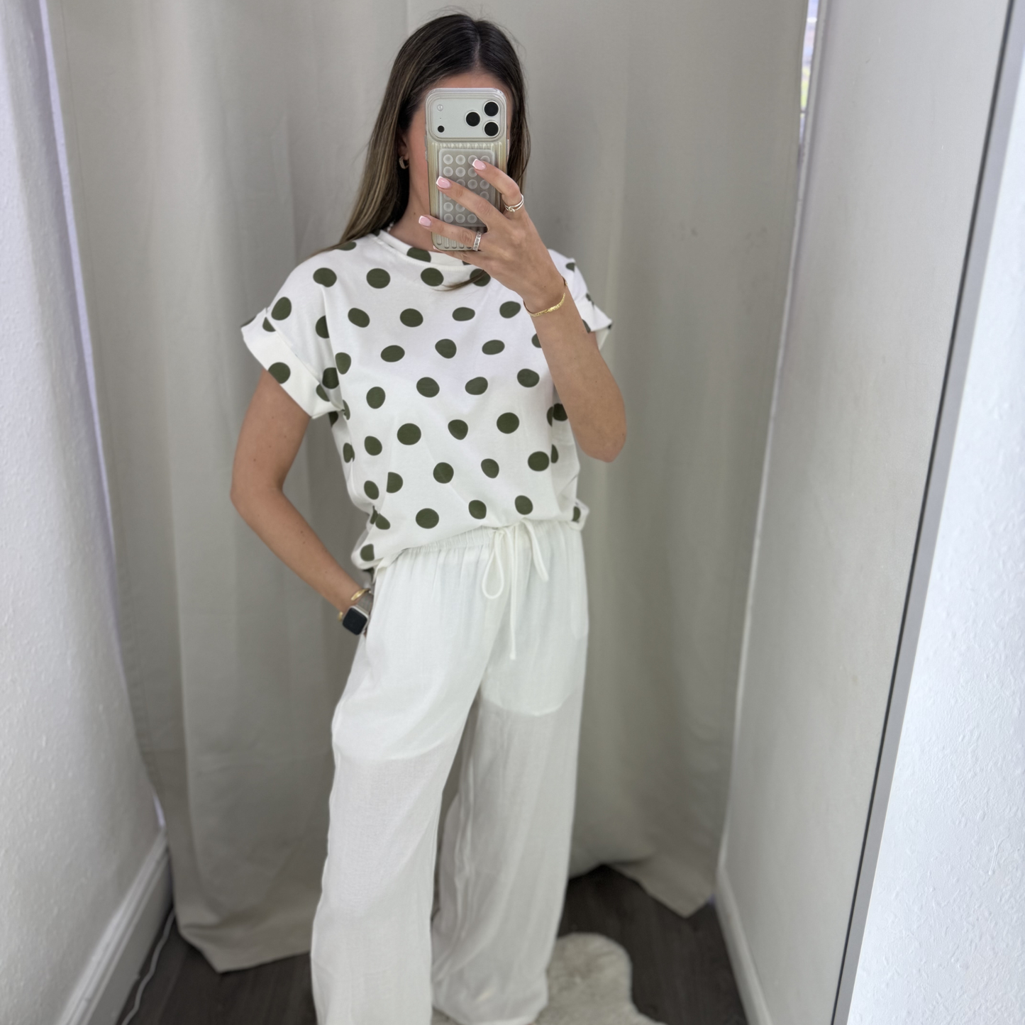 Polka dot tee's