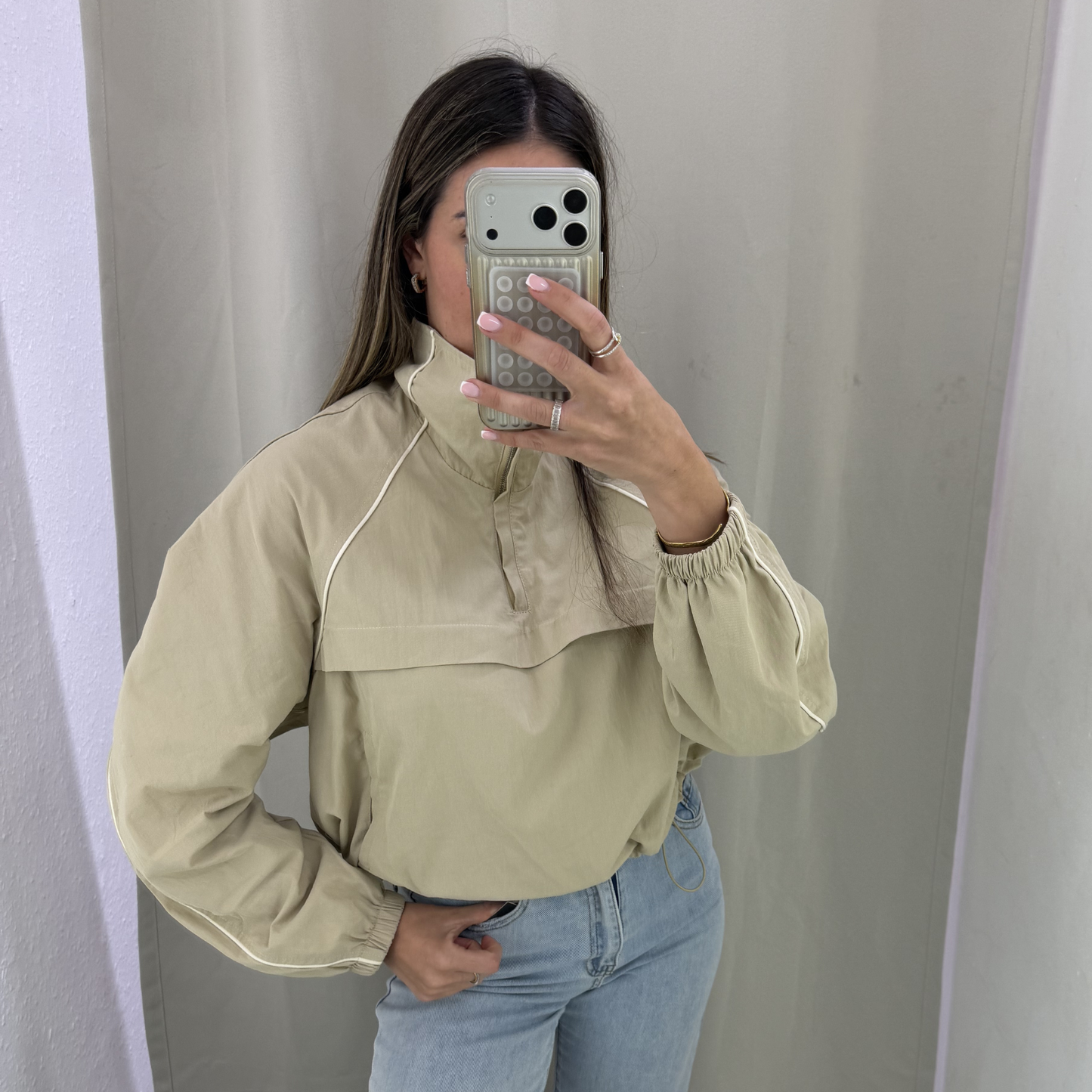 Camel lightweight overhead jacket