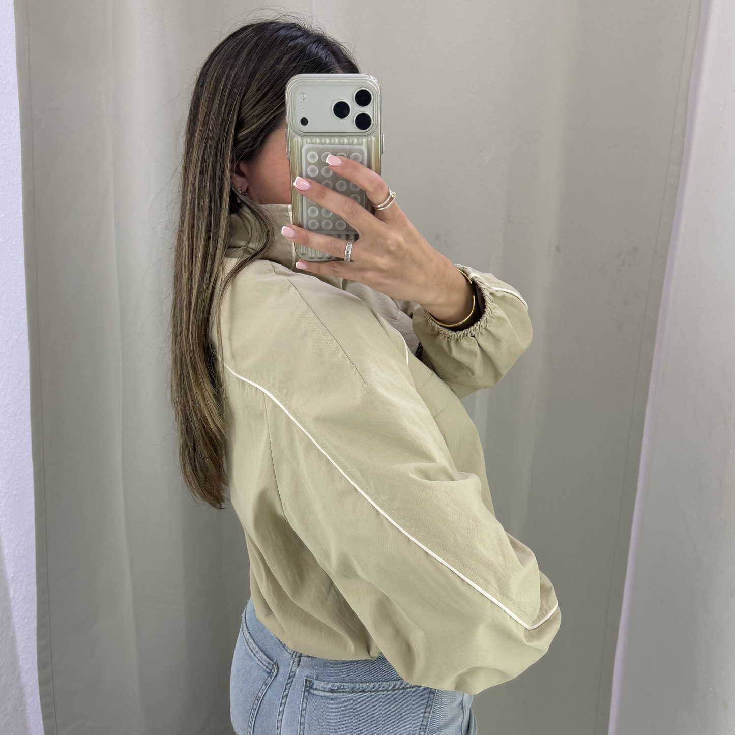 Camel lightweight overhead jacket