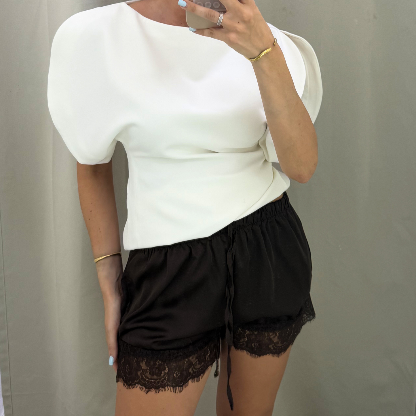 Chocolate Lace Trim Shorts