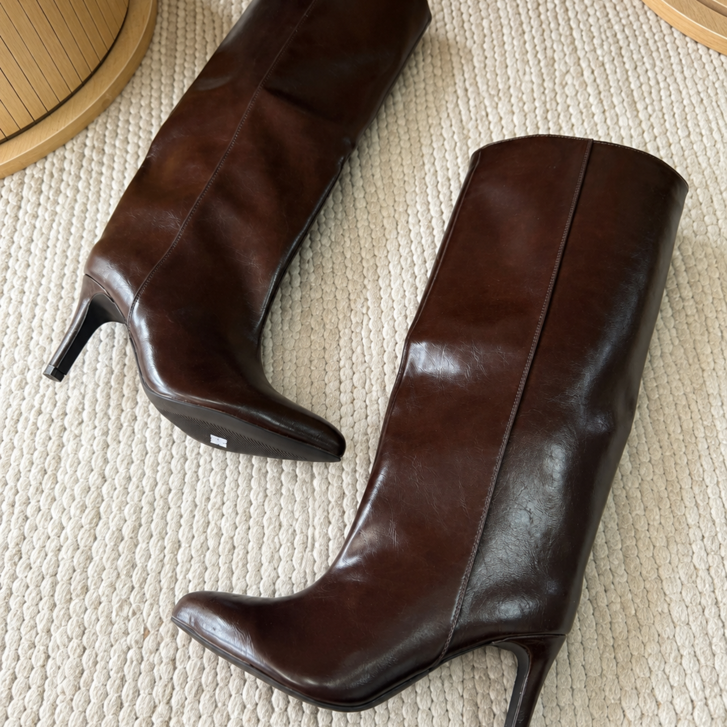 Chocolate brown Knee-High Heeled Boots