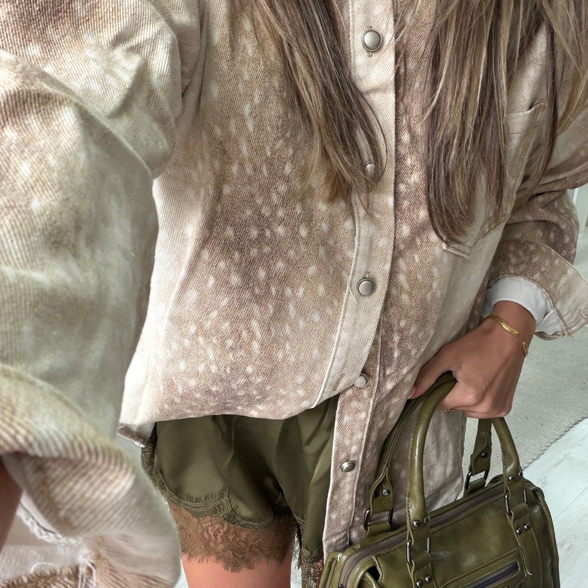 Bambi print oversized jacket