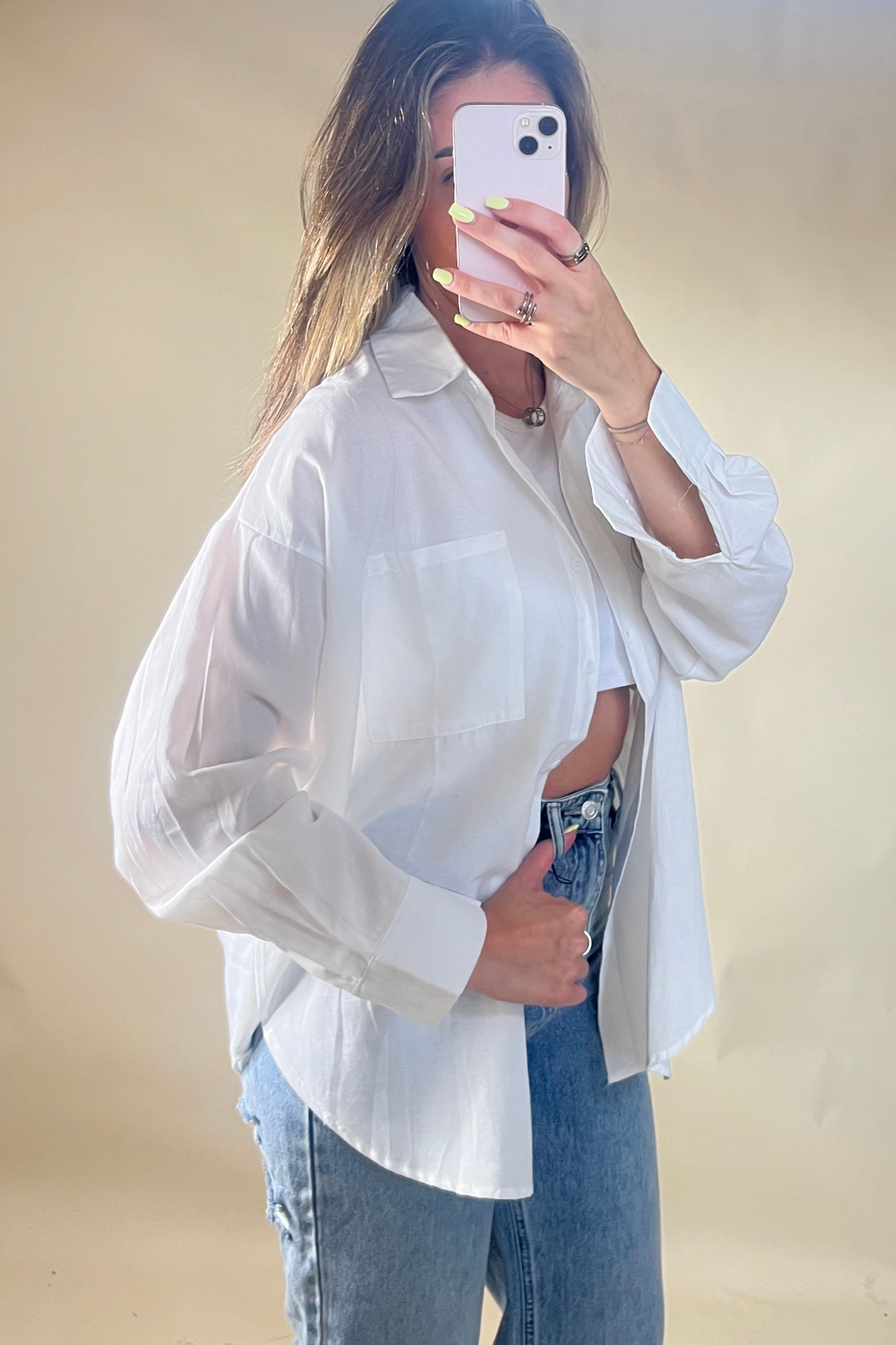 White button up shirt