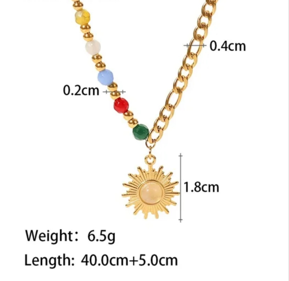 Bright Bead Necklace - Mini Sun or Sun