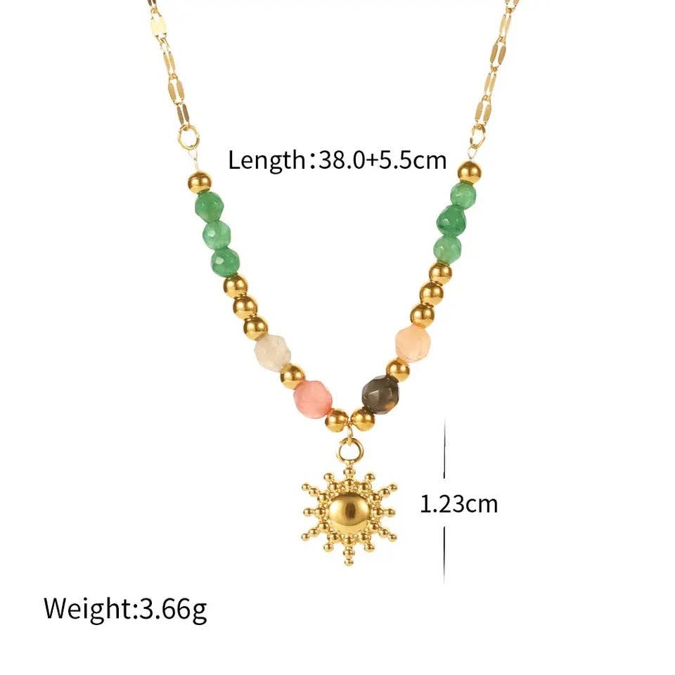 Bright Bead Necklace - Mini Sun or Sun