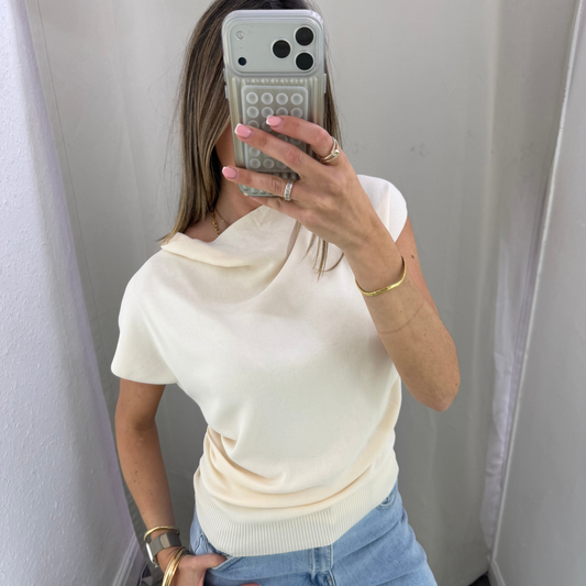 Cream Knit top