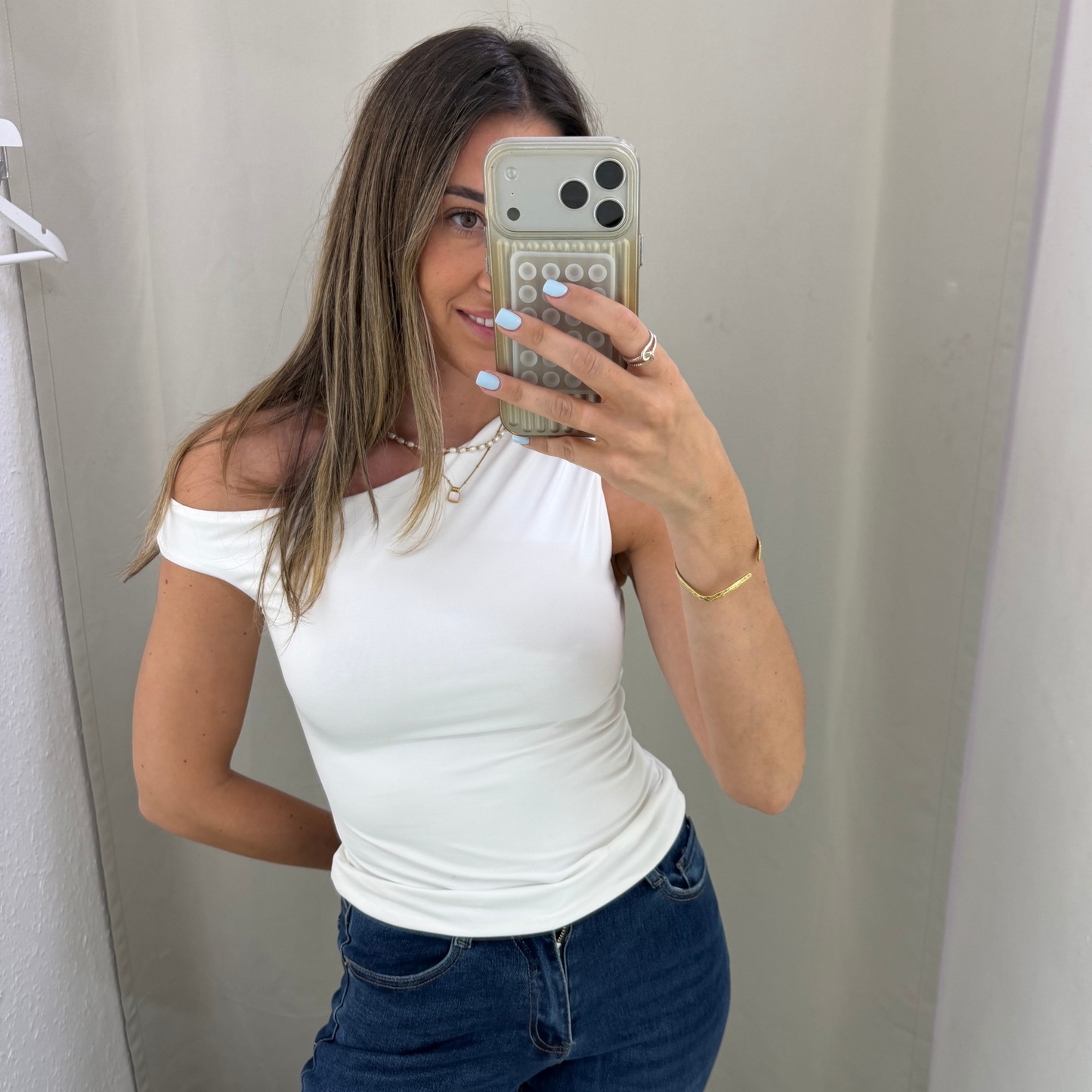 Bardot white top