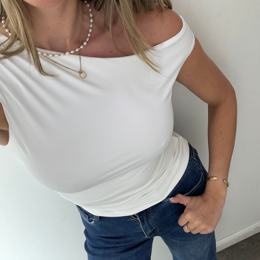 Bardot white top