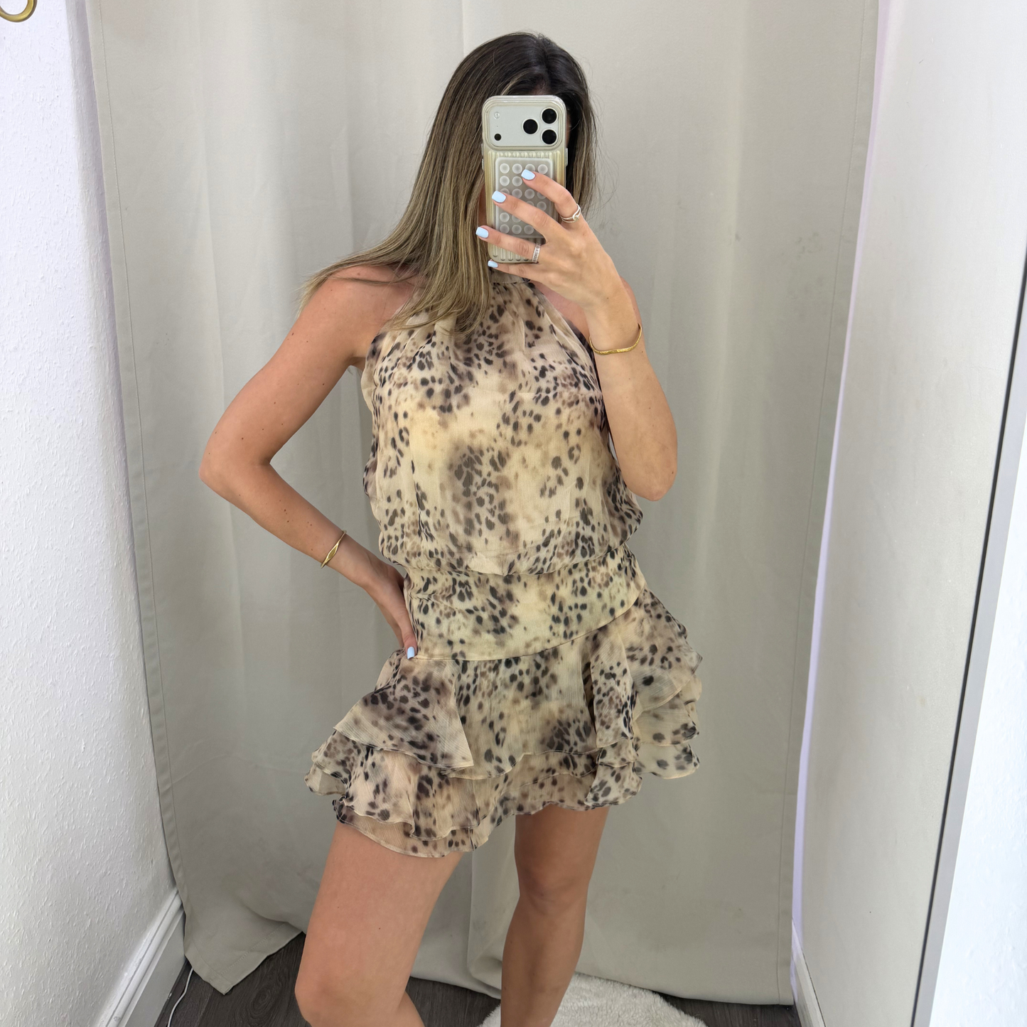 Wild Elegance Leopard Playsuit