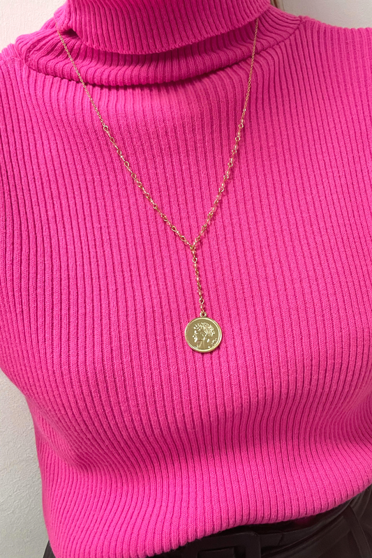 Gold Coin Chain Necklace