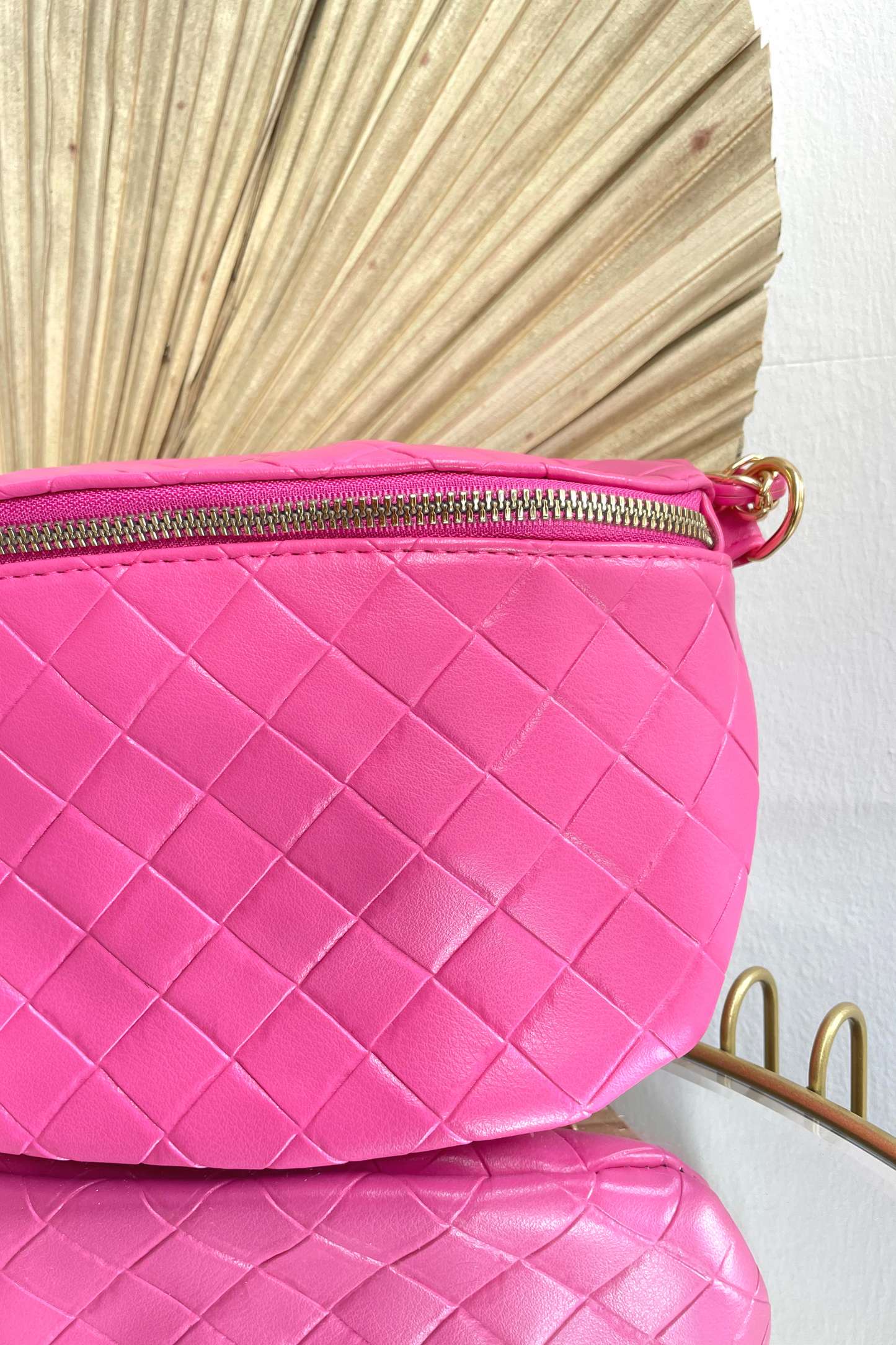 Fuchsia Pink Chain Bag
