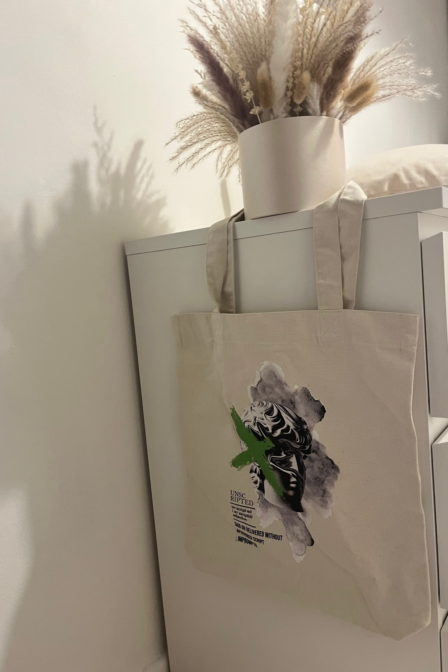 Exclusive Beige Graphic Tote Bag